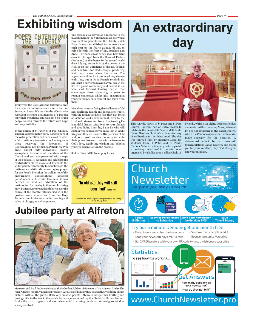 Aug 2022 edition of the Nottingham Catholic News