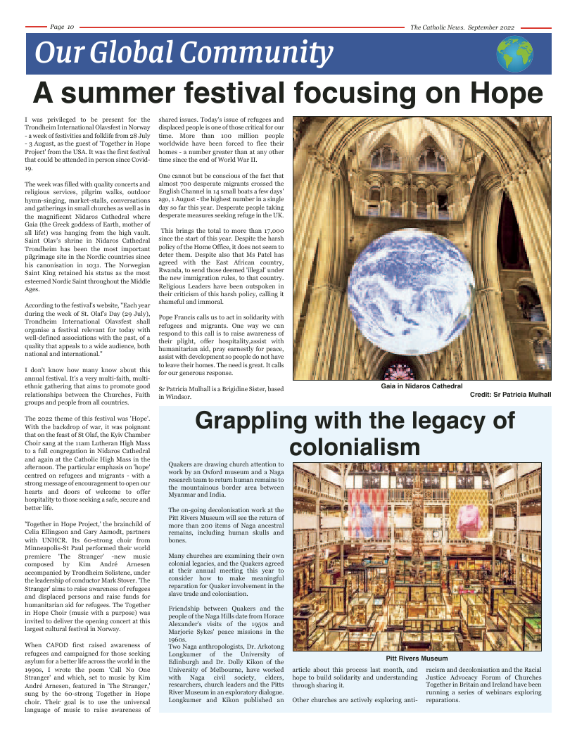 Sept 2022 edition of the Nottingham Catholic News