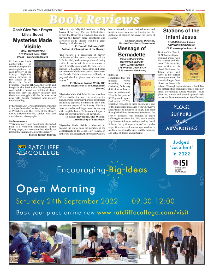 Sept 2022 edition of the Nottingham Catholic News