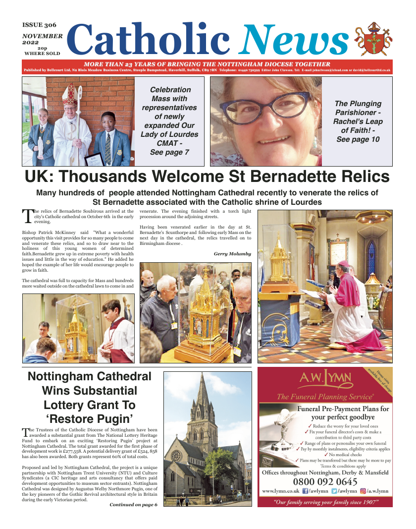 Nov 2022 edition of the Nottingham Catholic News