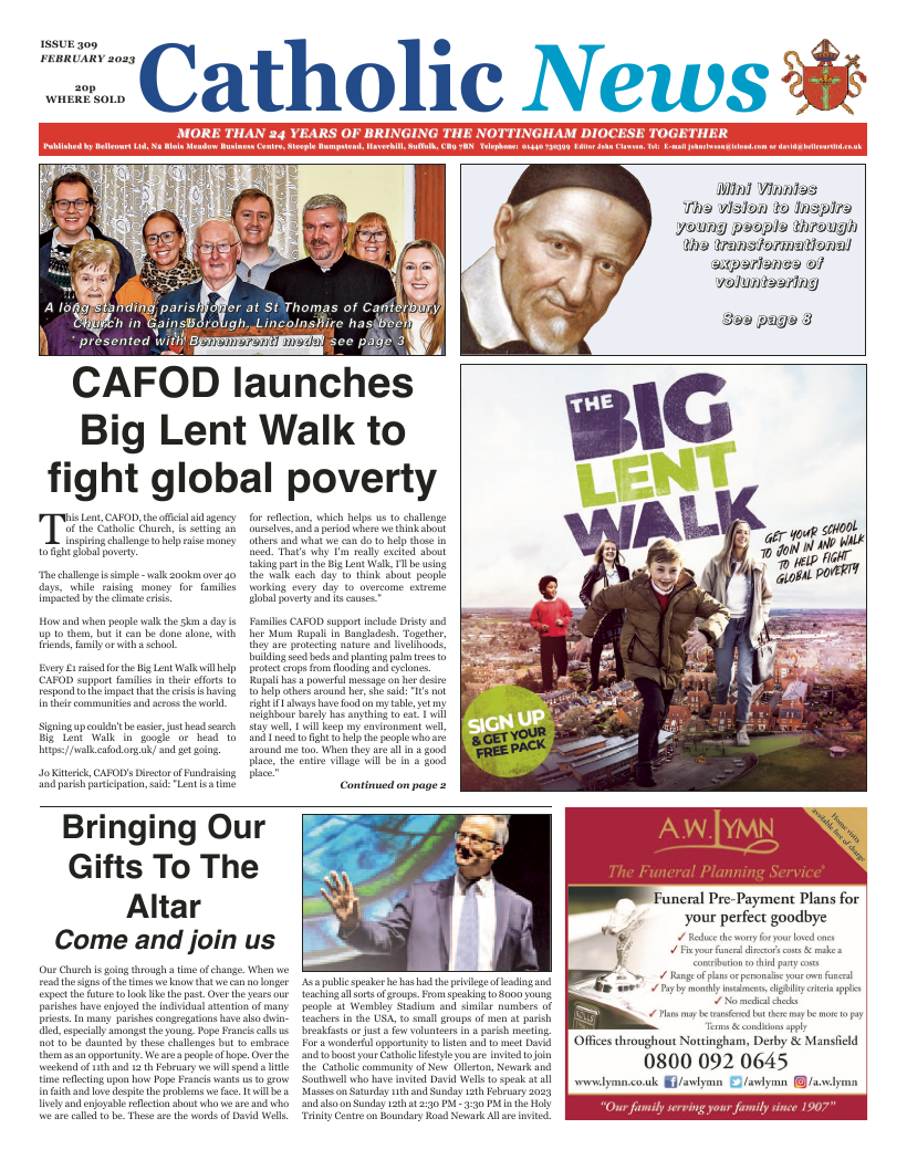 Feb 2023 edition of the Nottingham Catholic News