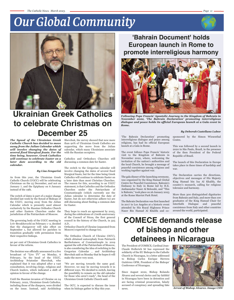 Mar 2023 edition of the Nottingham Catholic News