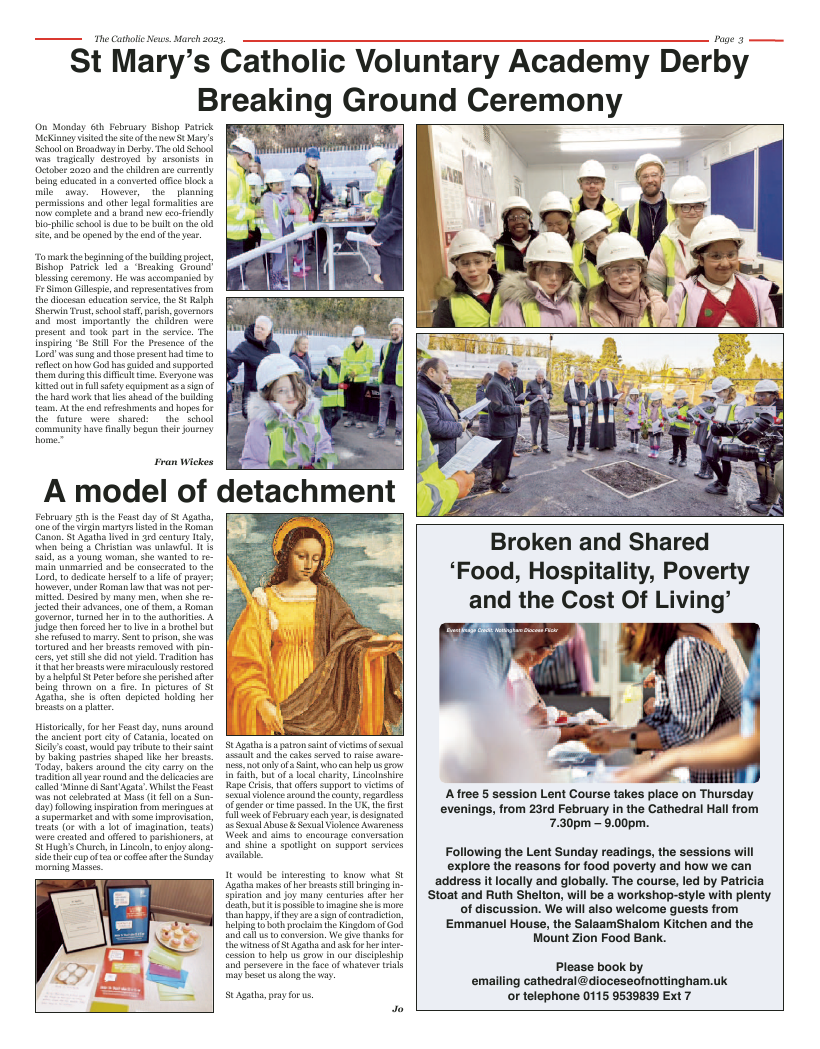 Mar 2023 edition of the Nottingham Catholic News