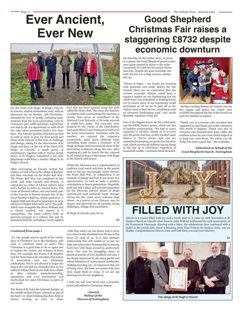 Jan 2023 edition of the Nottingham Catholic News