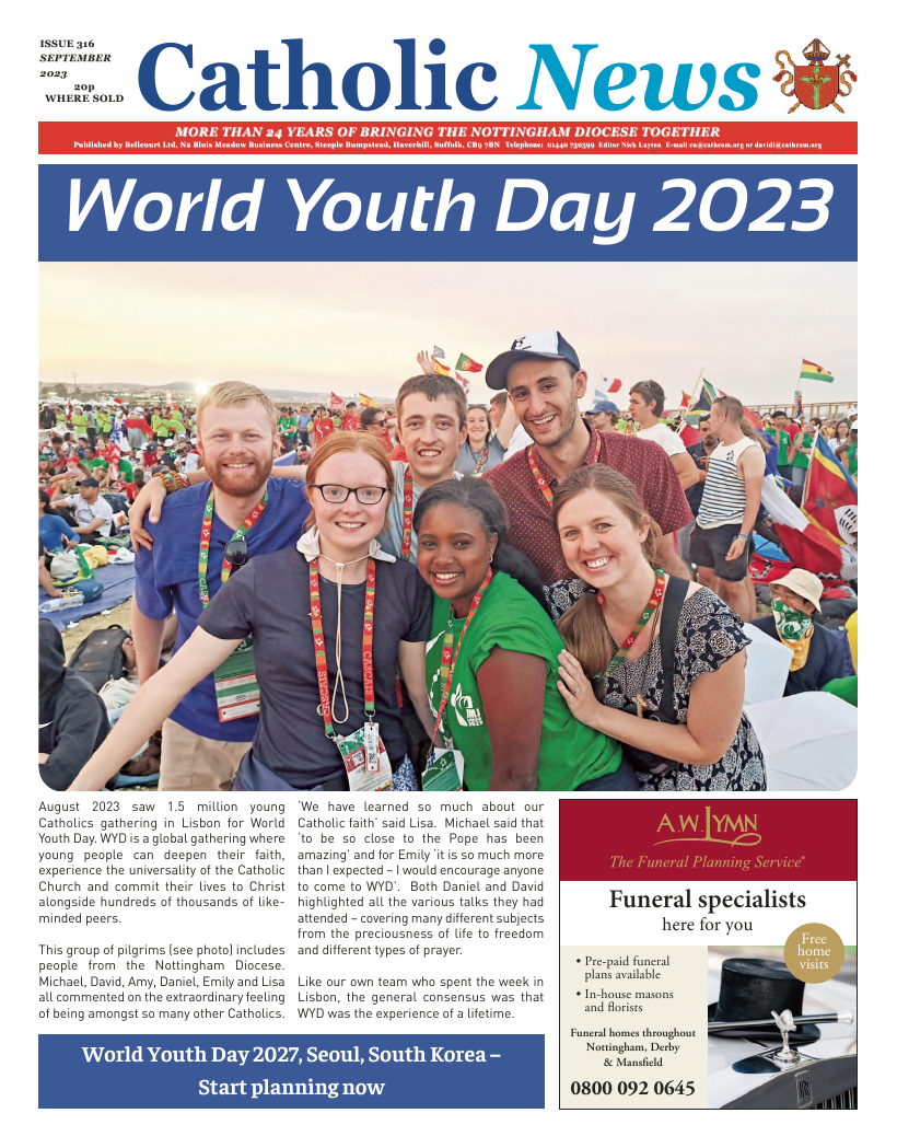 Sept 2023 edition of the Nottingham Catholic News