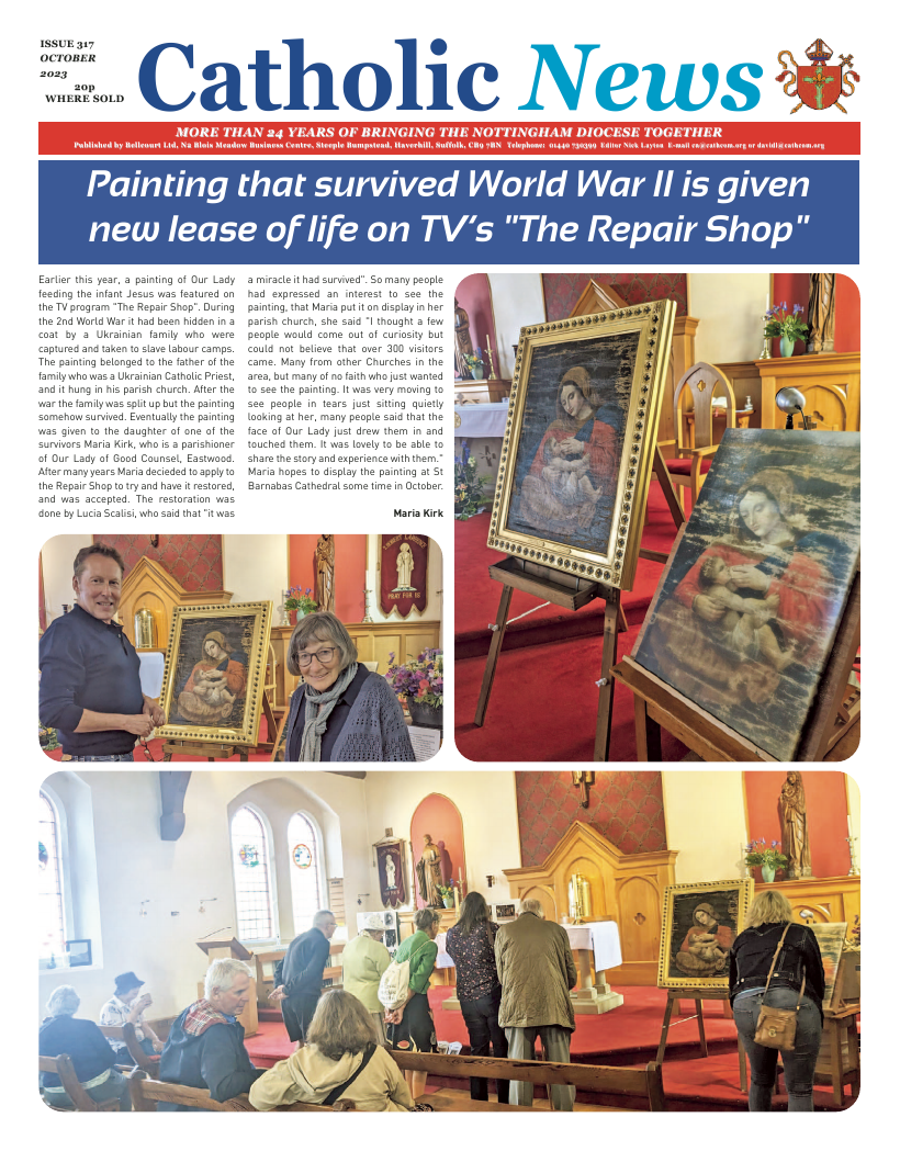 Oct 2023 edition of the Nottingham Catholic News