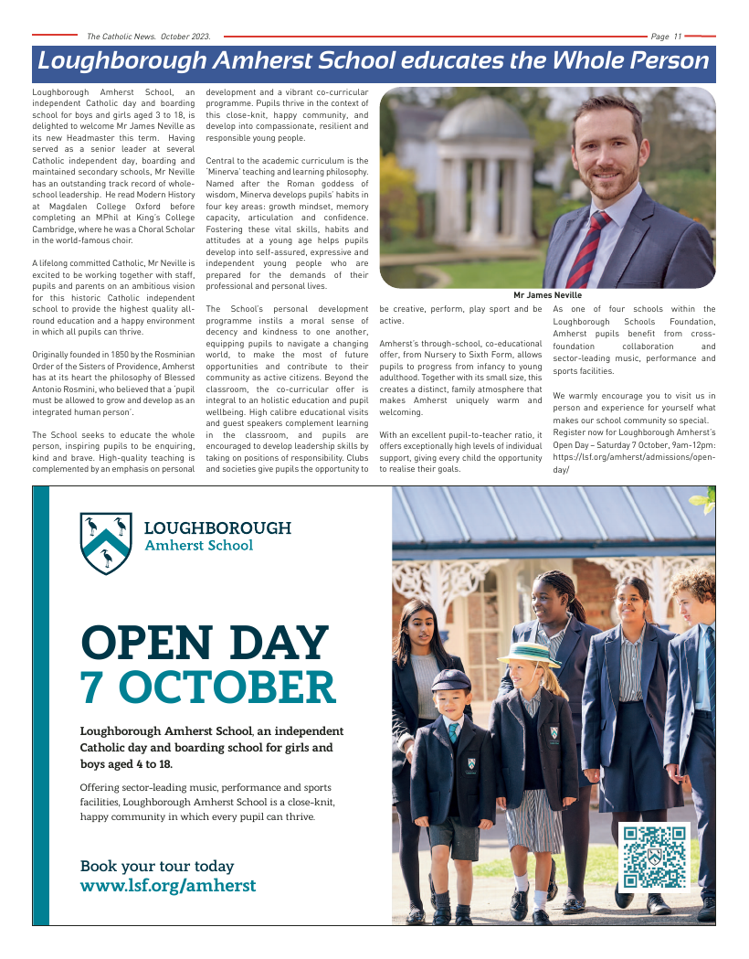 Oct 2023 edition of the Nottingham Catholic News