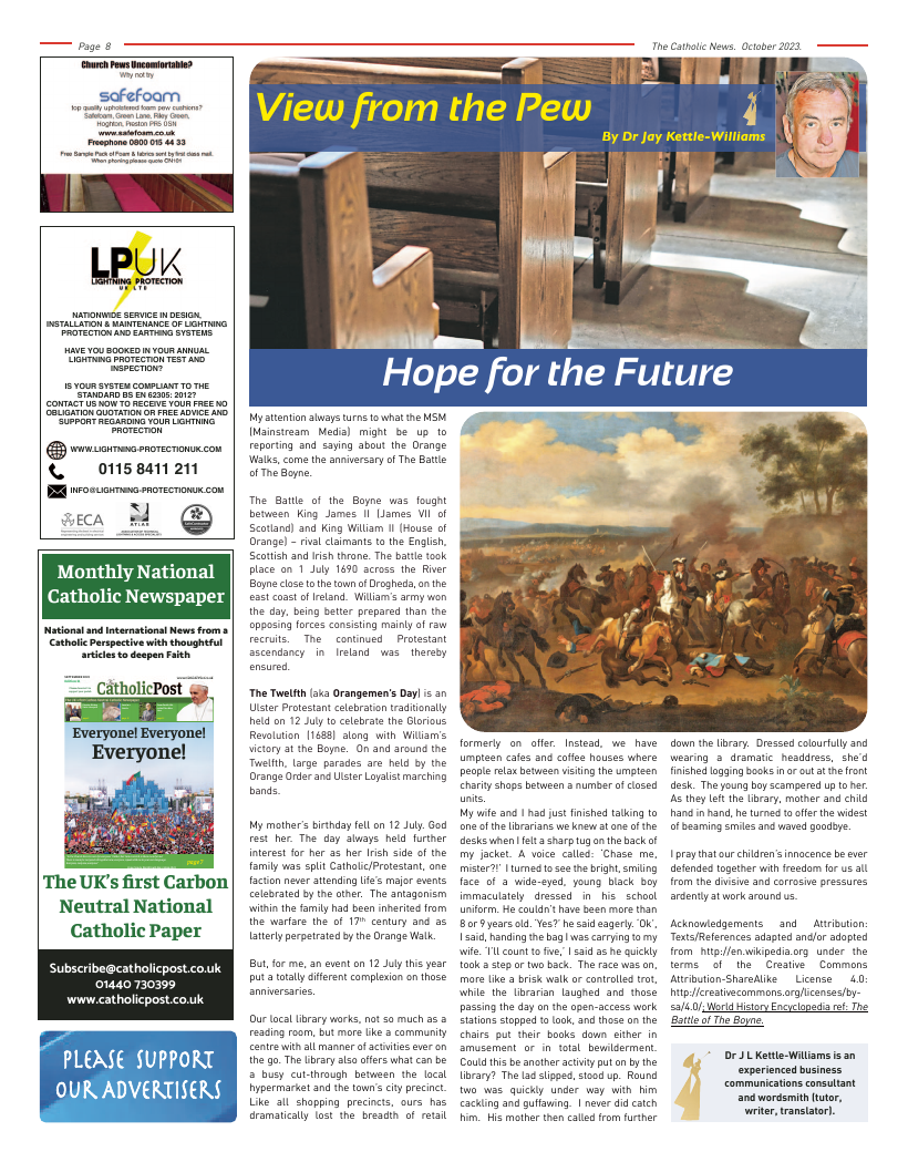 Oct 2023 edition of the Nottingham Catholic News