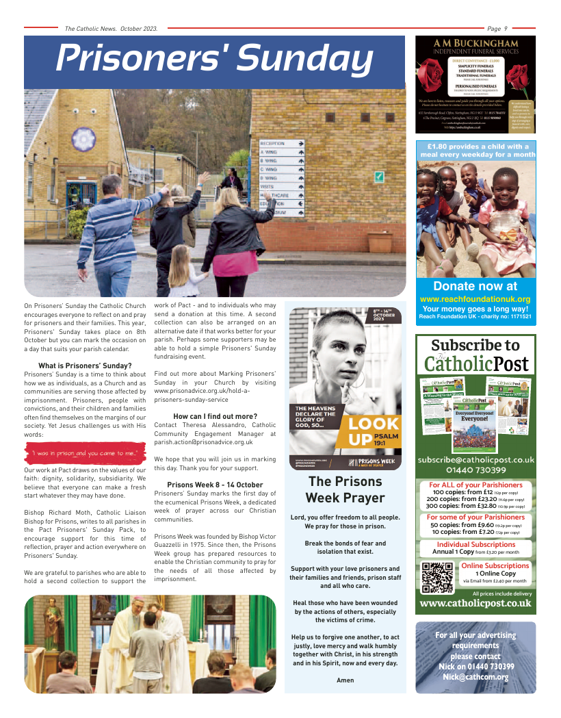 Oct 2023 edition of the Nottingham Catholic News