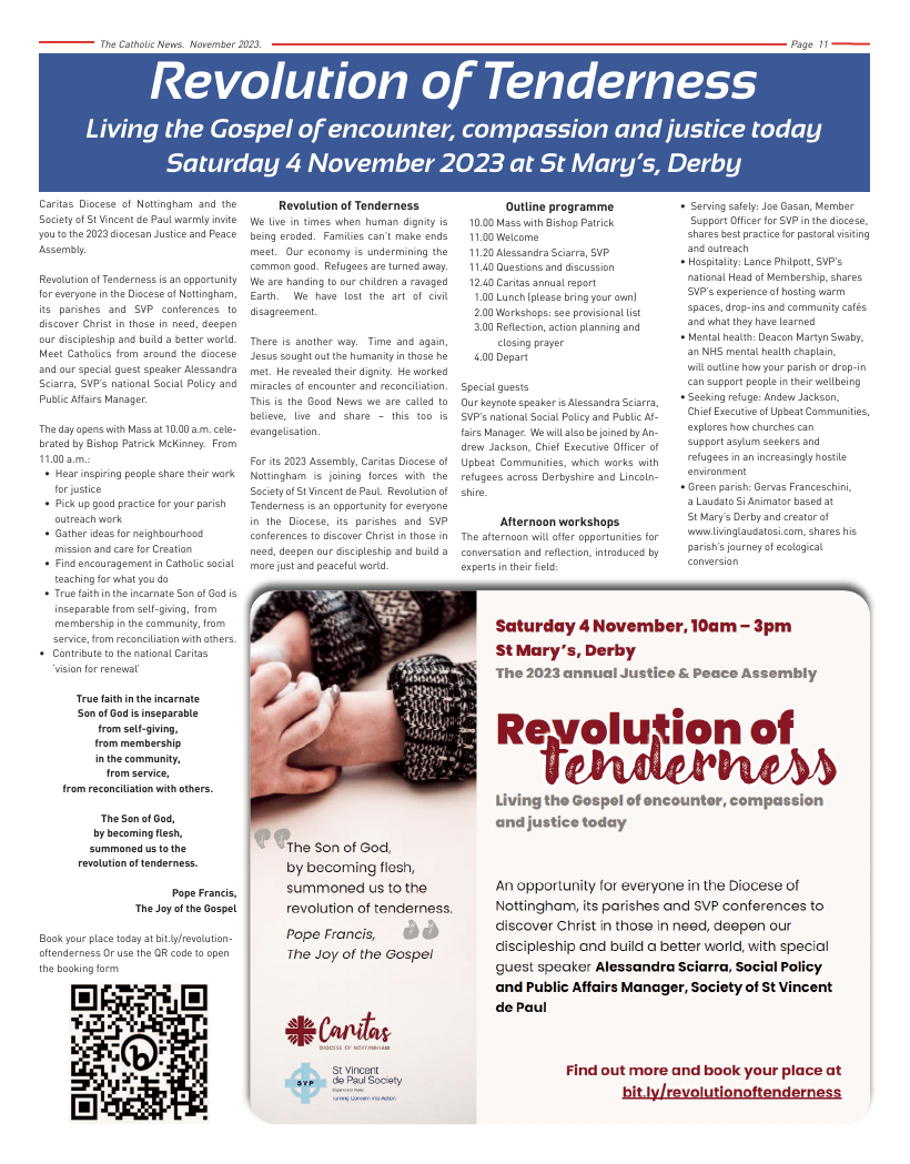 Nov 2023 edition of the Nottingham Catholic News