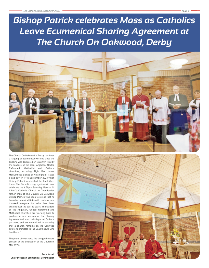 Nov 2023 edition of the Nottingham Catholic News