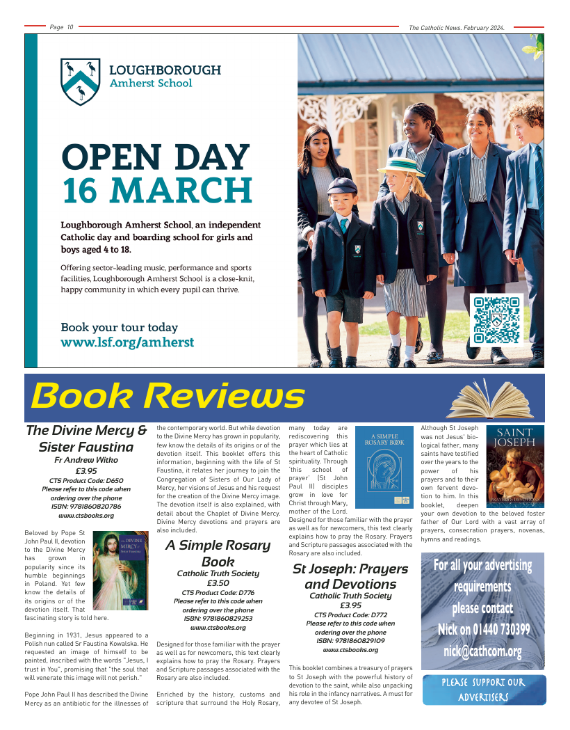 Feb 2024 edition of the Nottingham Catholic News