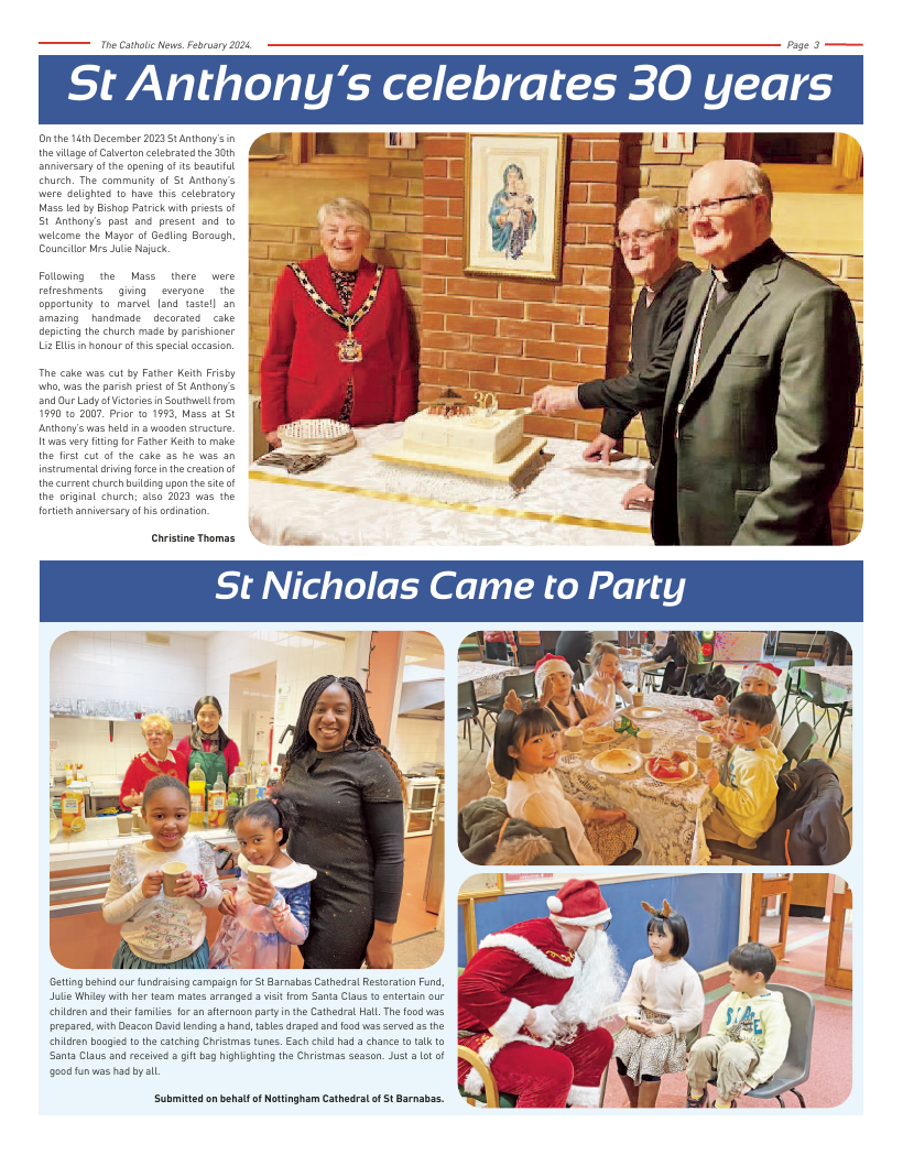 Feb 2024 edition of the Nottingham Catholic News