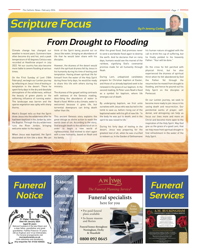 Feb 2024 edition of the Nottingham Catholic News