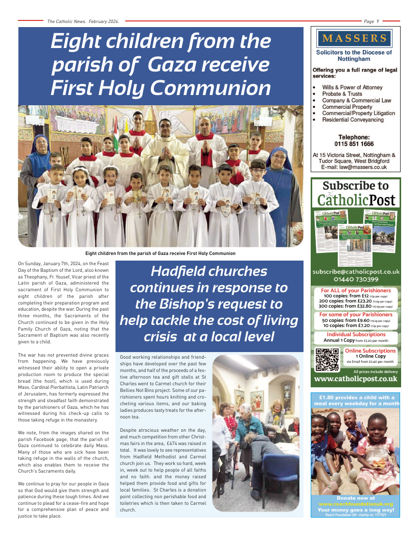 Feb 2024 edition of the Nottingham Catholic News