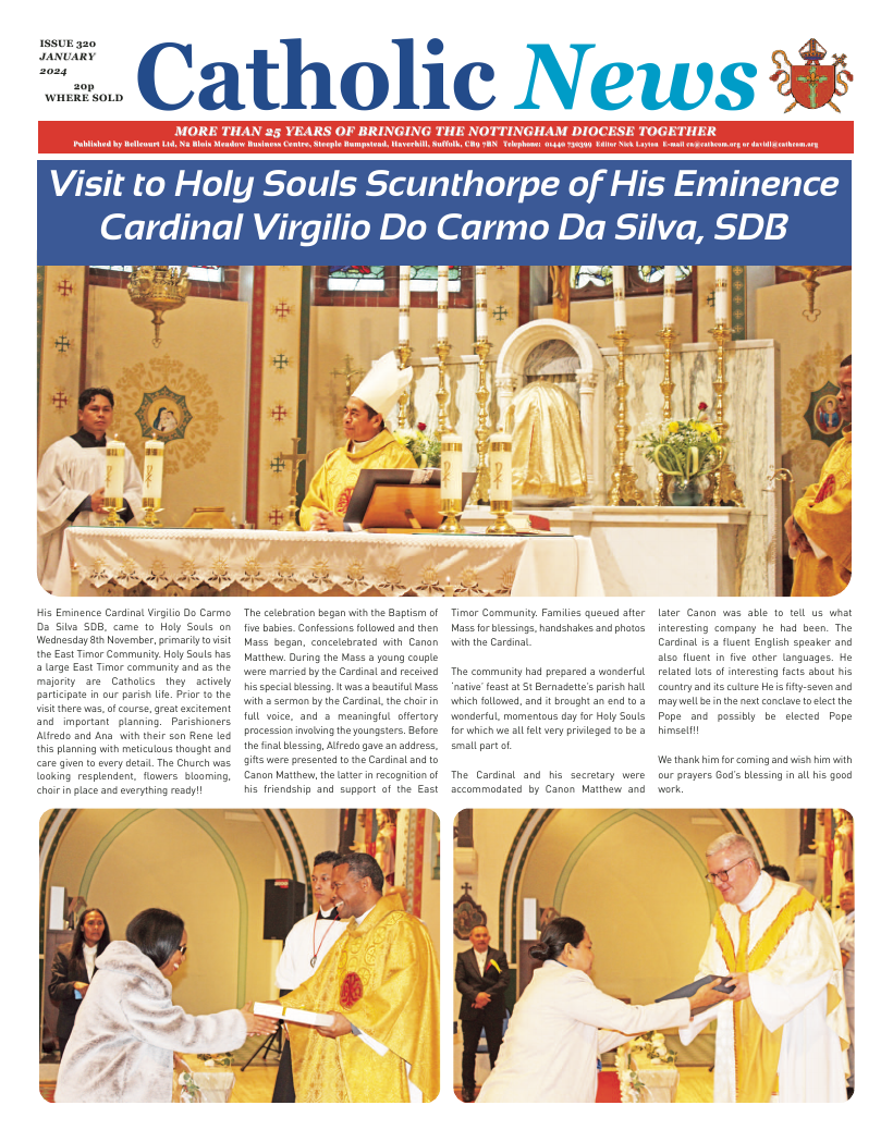 Jan 2024 edition of the Nottingham Catholic News