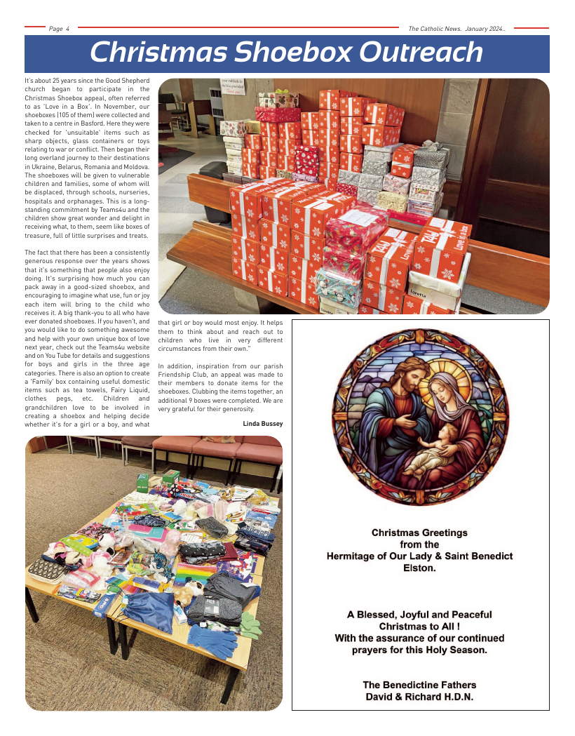 Jan 2024 edition of the Nottingham Catholic News