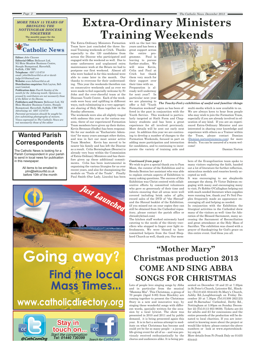 Dec 2013 edition of the Nottingham Catholic News