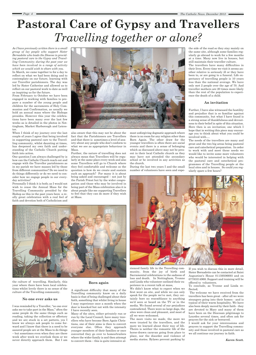 Dec 2013 edition of the Nottingham Catholic News