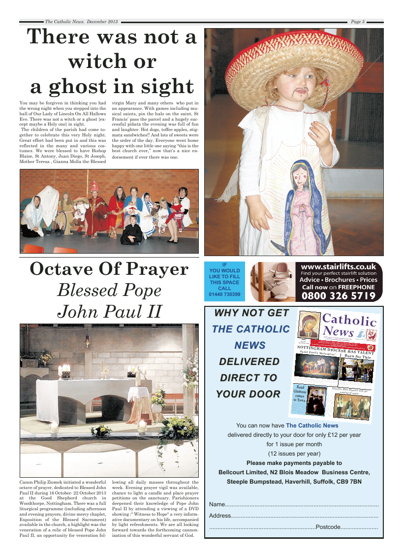 Dec 2013 edition of the Nottingham Catholic News