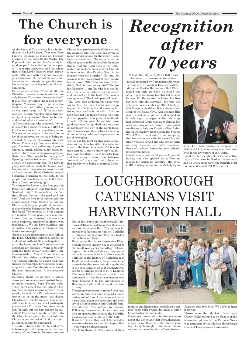 Dec 2013 edition of the Nottingham Catholic News