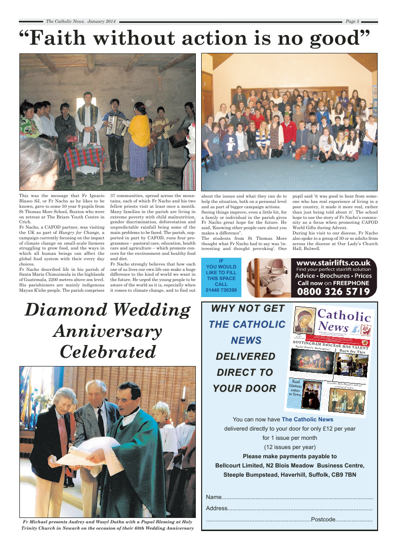 Jan 2014 edition of the Nottingham Catholic News