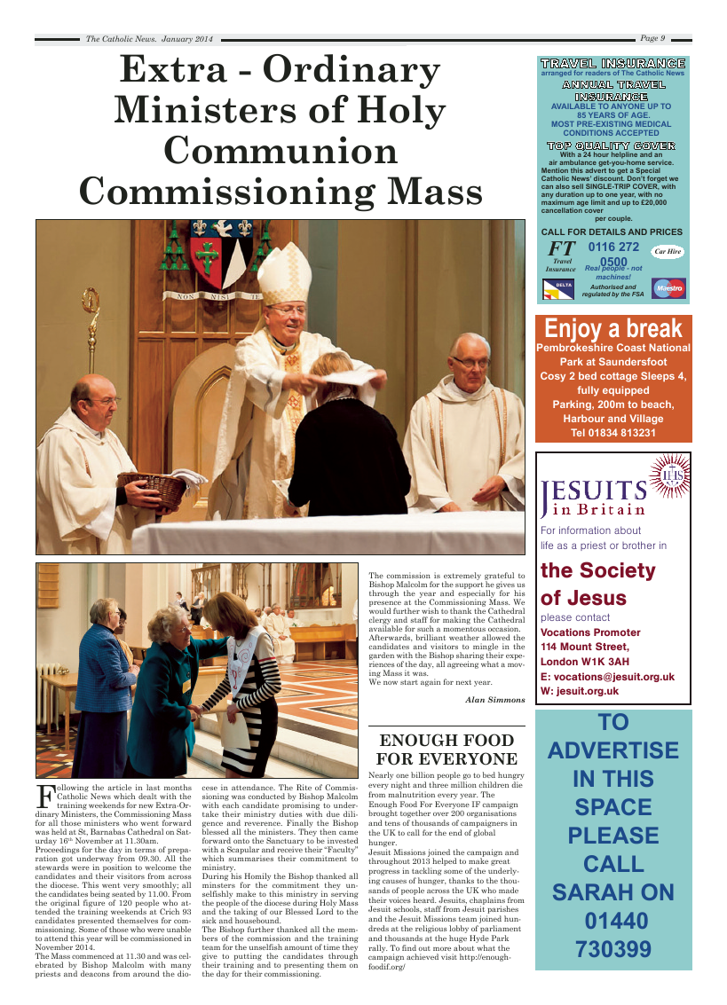 Jan 2014 edition of the Nottingham Catholic News