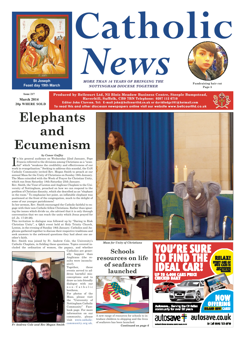 Mar 2014 edition of the Nottingham Catholic News