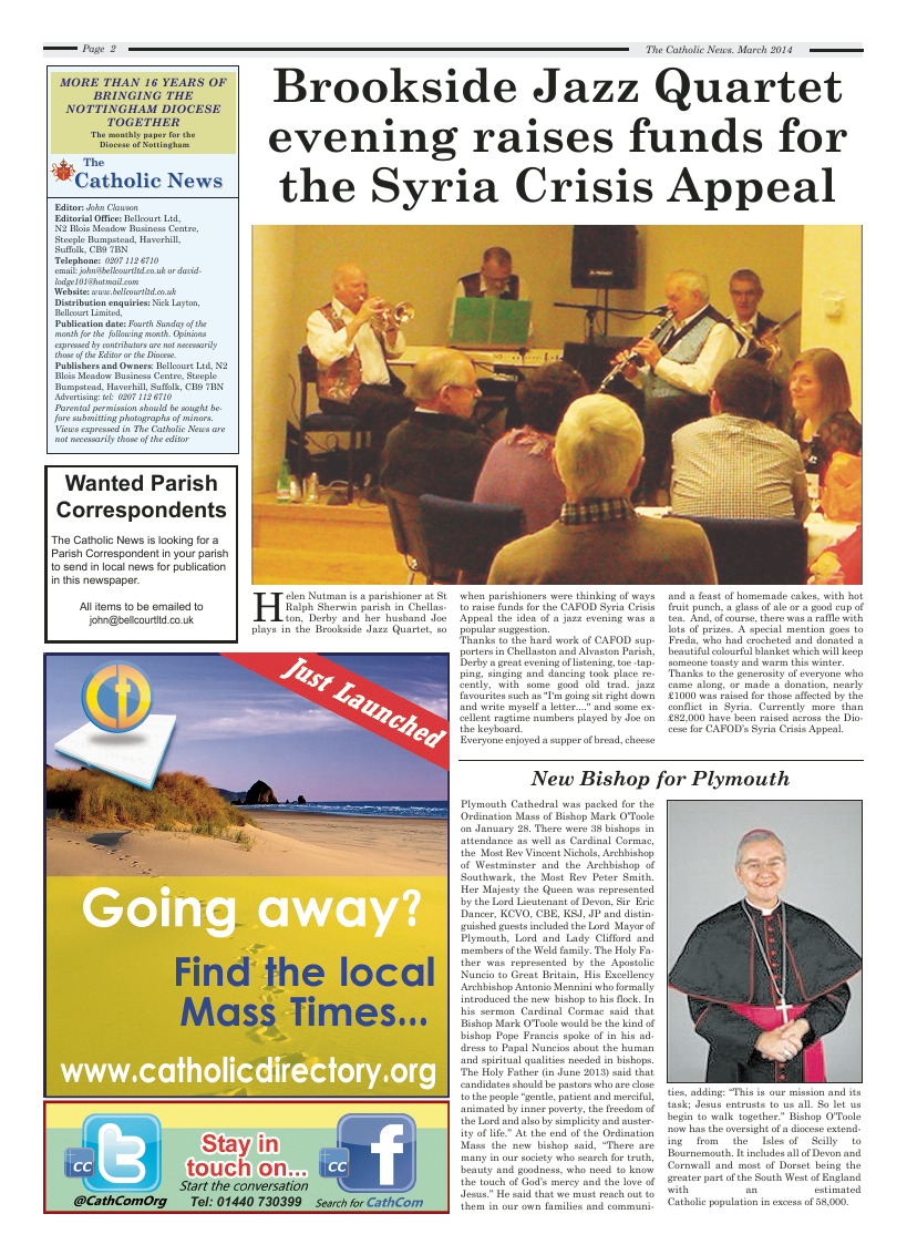 Mar 2014 edition of the Nottingham Catholic News