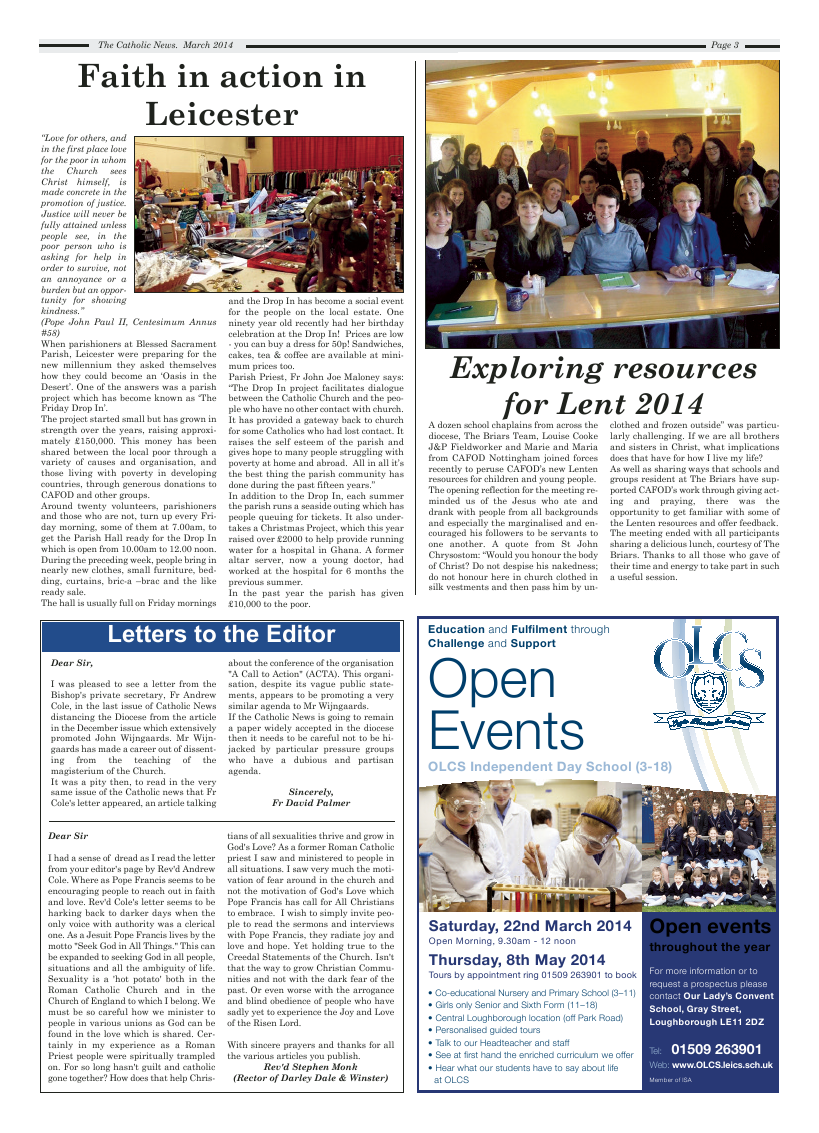 Mar 2014 edition of the Nottingham Catholic News