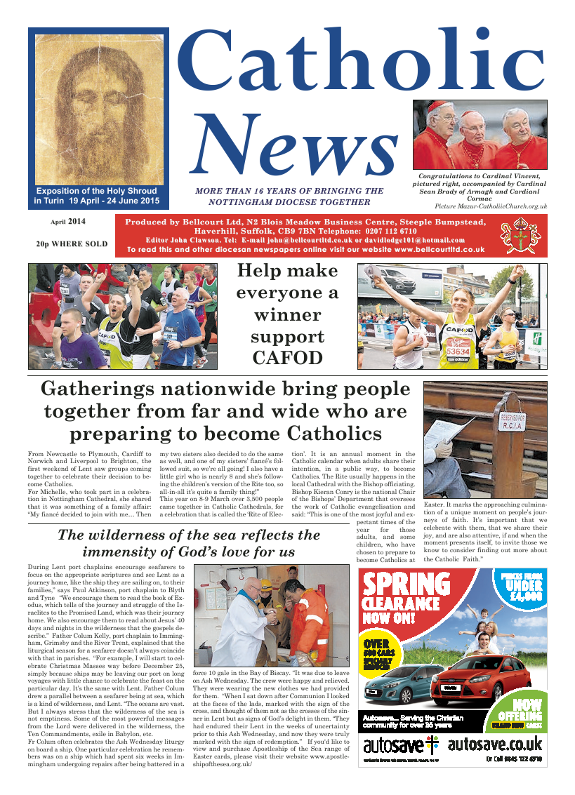 Apr 2014 edition of the Nottingham Catholic News