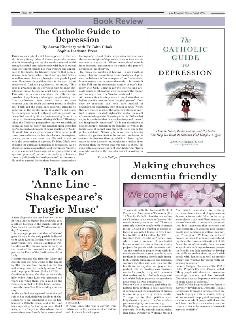 Apr 2014 edition of the Nottingham Catholic News