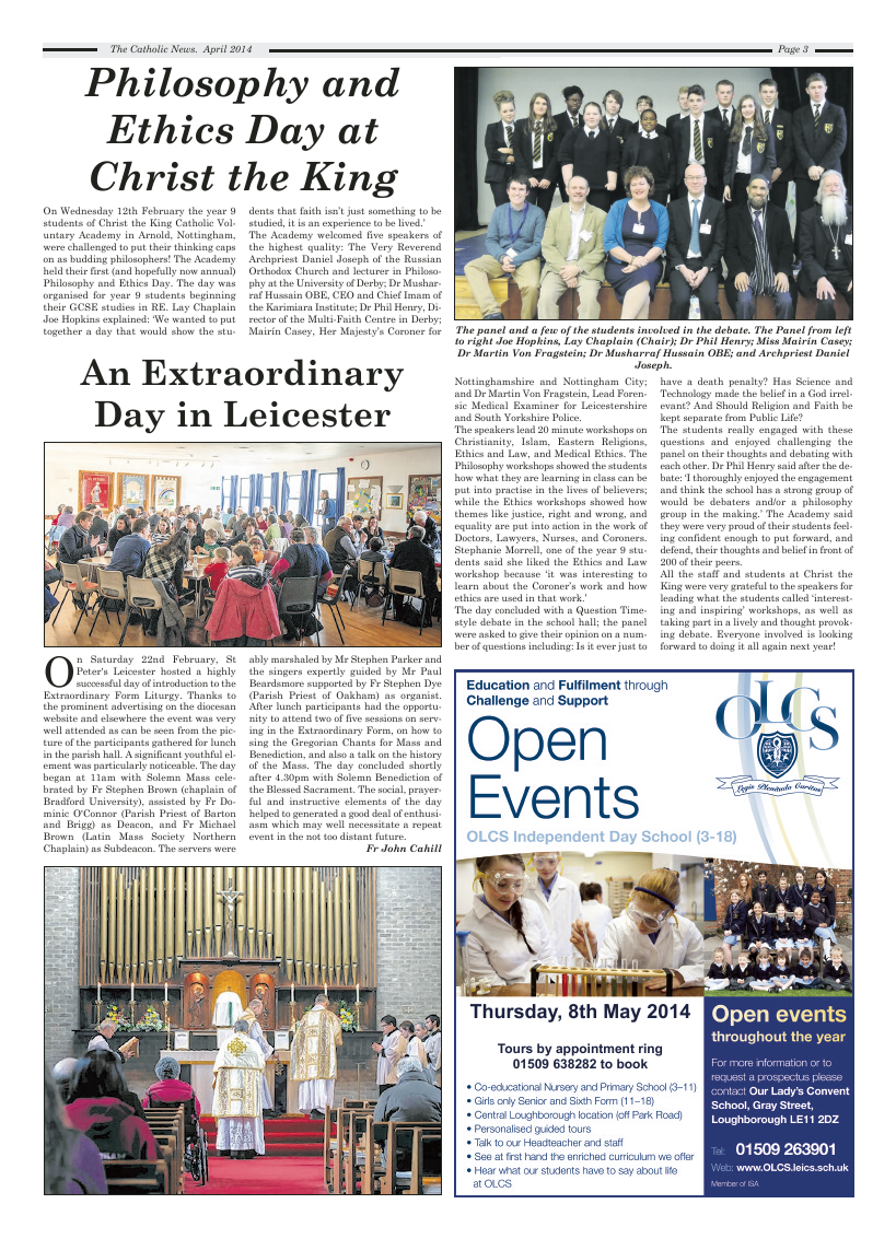 Apr 2014 edition of the Nottingham Catholic News