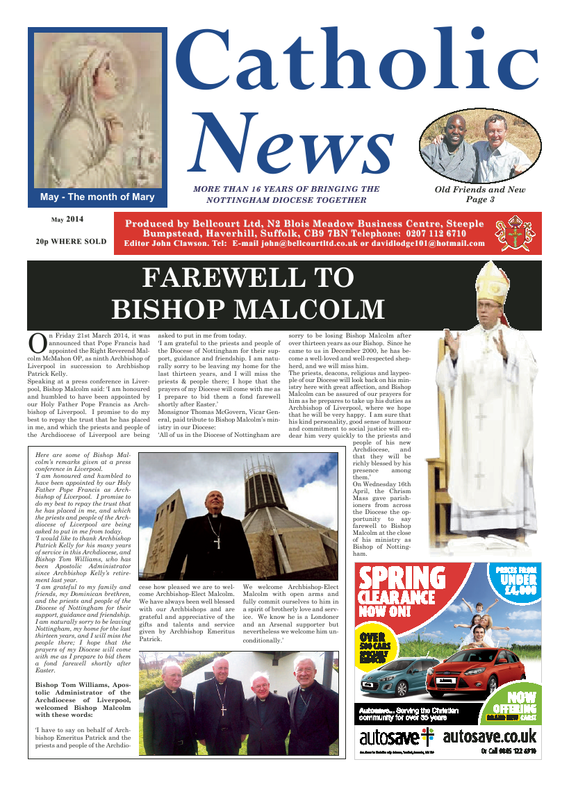 May 2014 edition of the Nottingham Catholic News