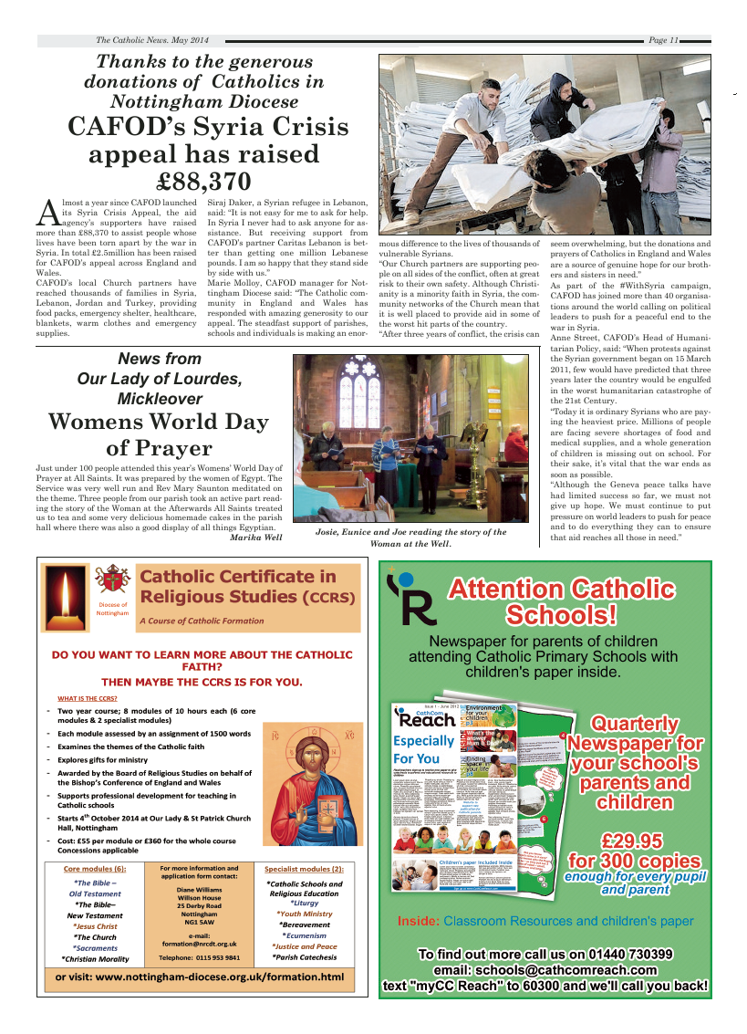 May 2014 edition of the Nottingham Catholic News