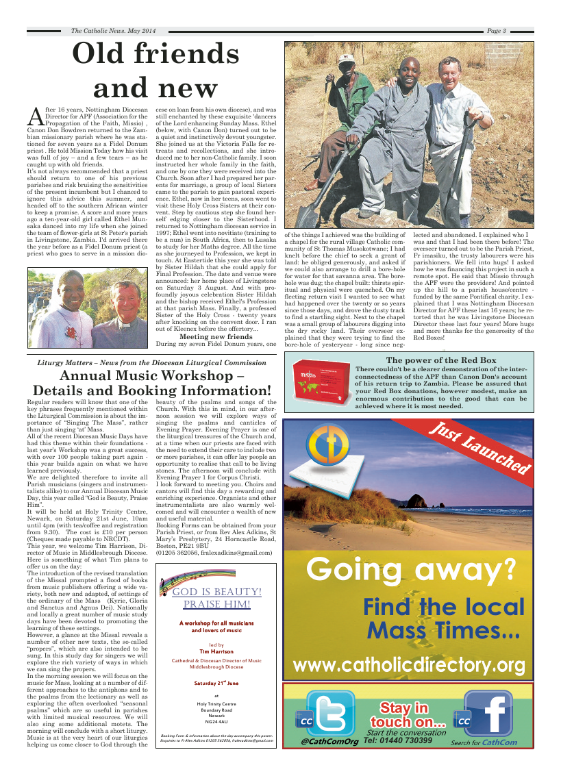 May 2014 edition of the Nottingham Catholic News