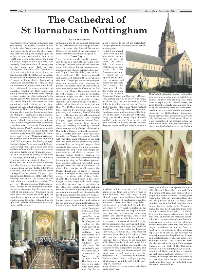 May 2014 edition of the Nottingham Catholic News