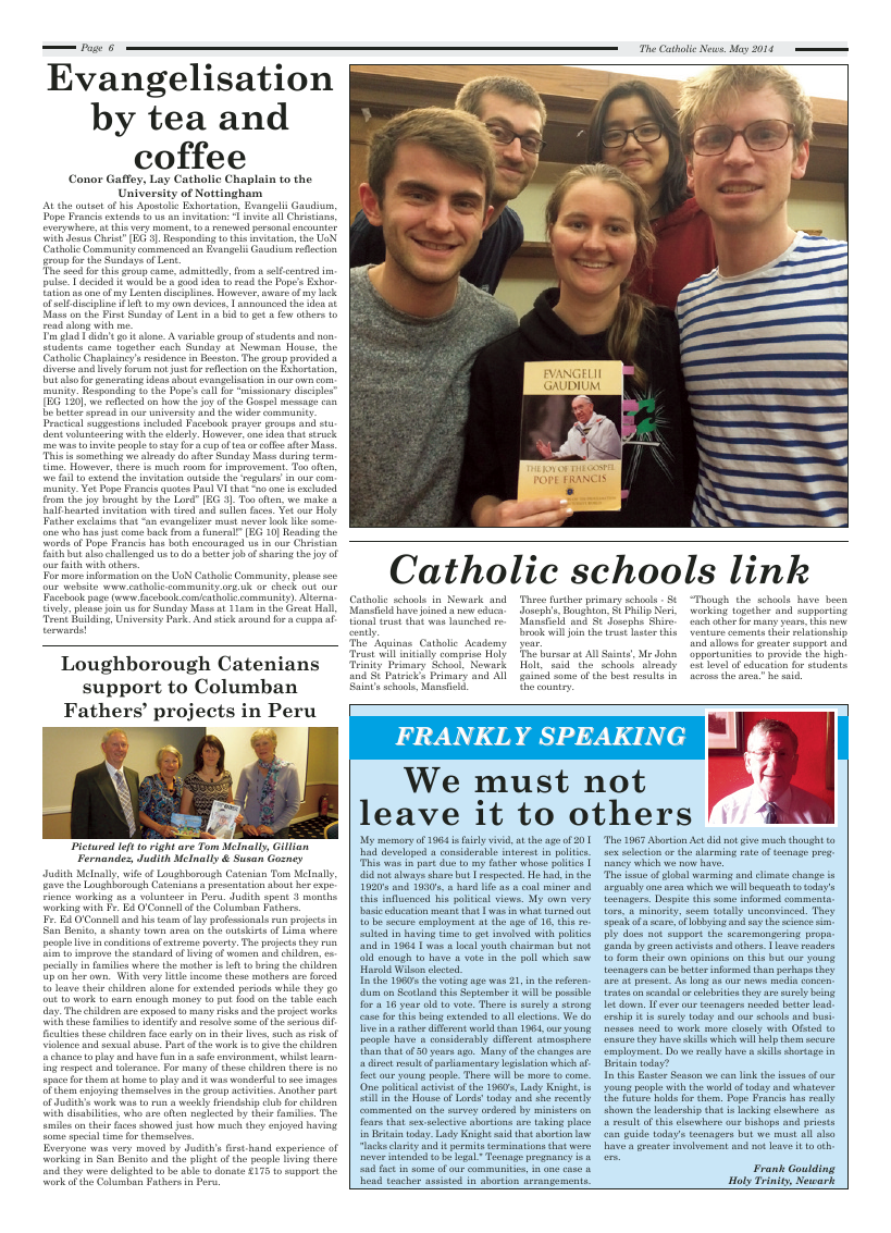 May 2014 edition of the Nottingham Catholic News