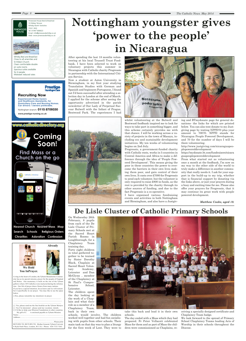 May 2014 edition of the Nottingham Catholic News