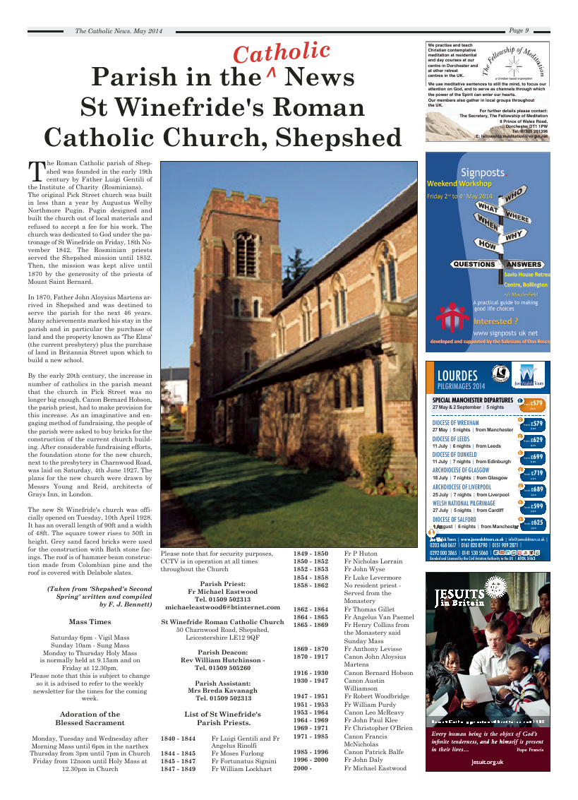 May 2014 edition of the Nottingham Catholic News