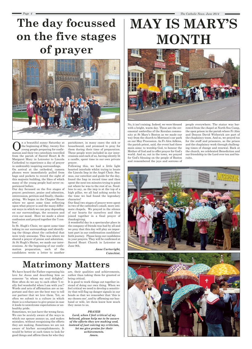 Jun 2014 edition of the Nottingham Catholic News