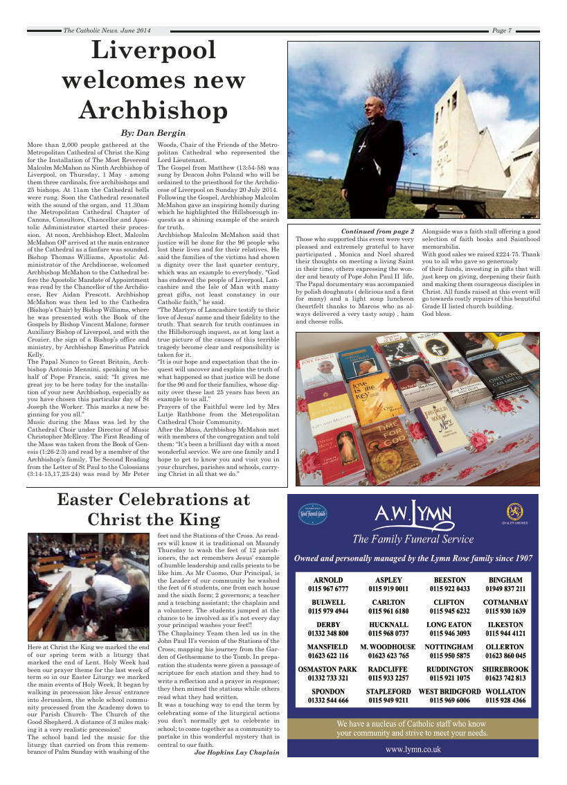 Jun 2014 edition of the Nottingham Catholic News