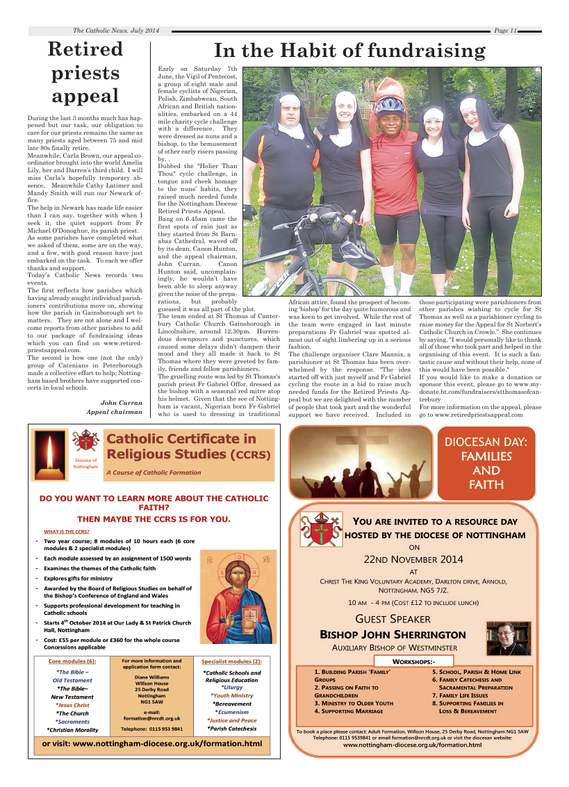 Jul 2014 edition of the Nottingham Catholic News