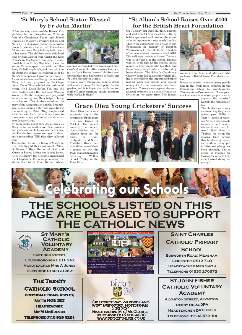 Jul 2014 edition of the Nottingham Catholic News