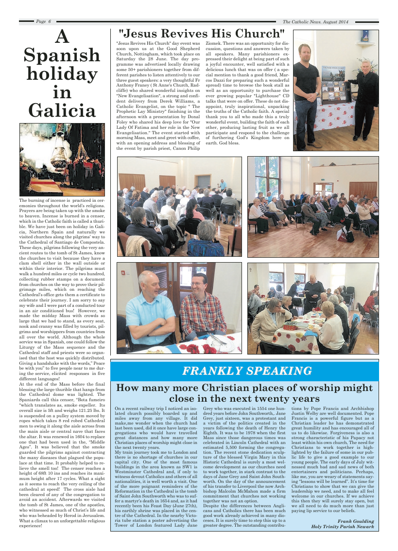 Aug 2014 edition of the Nottingham Catholic News