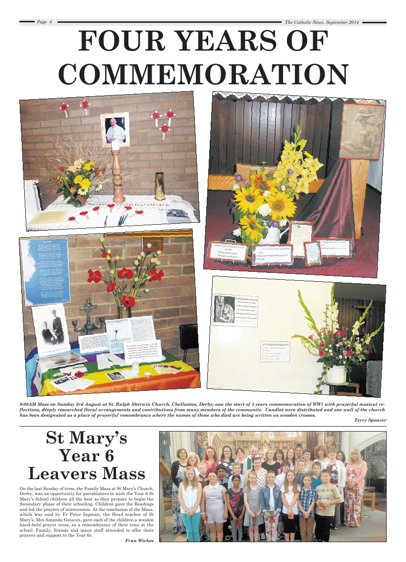 Sept 2014 edition of the Nottingham Catholic News