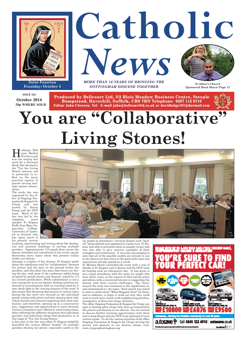 Oct 2014 edition of the Nottingham Catholic News