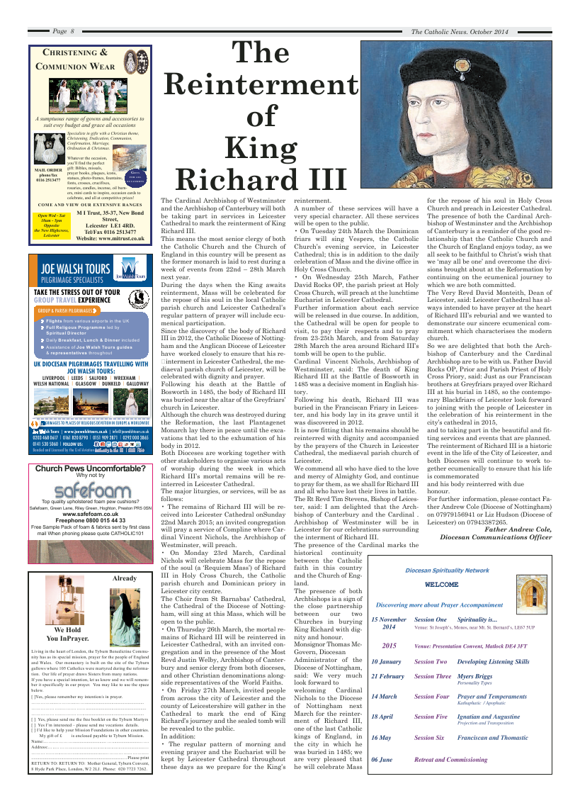 Oct 2014 edition of the Nottingham Catholic News