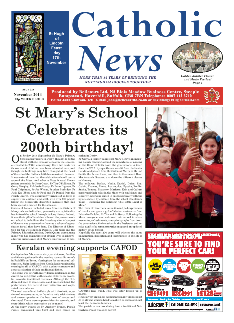 Nov 2014 edition of the Nottingham Catholic News