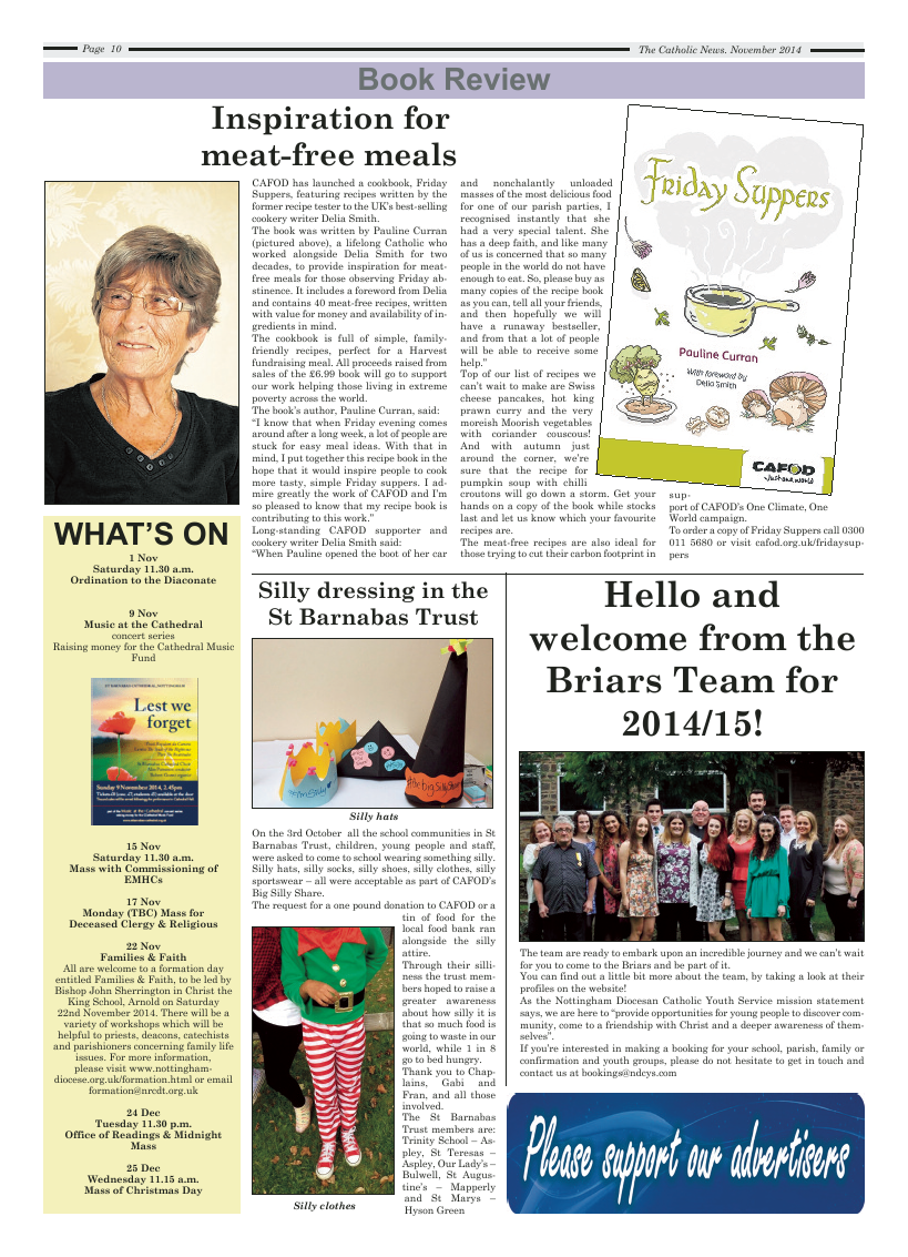 Nov 2014 edition of the Nottingham Catholic News